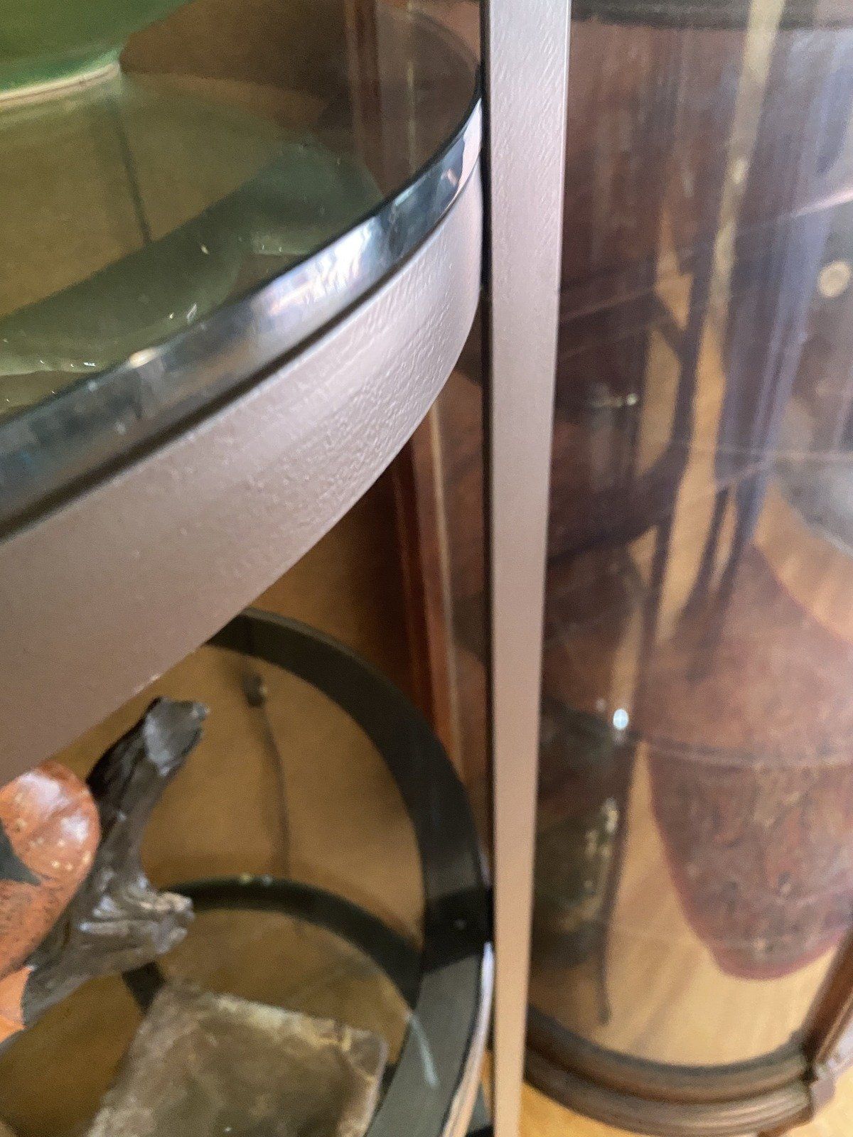 Cylinder Open Display w Glass Shelves #328 3