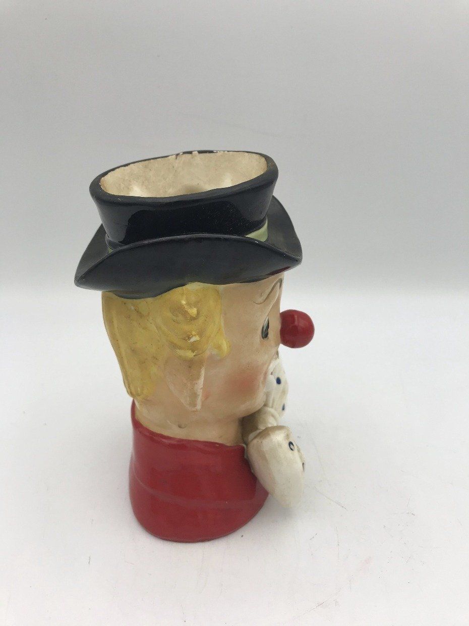 Collectible NAPCO Japanese Porcelain Clown Head Vase 3