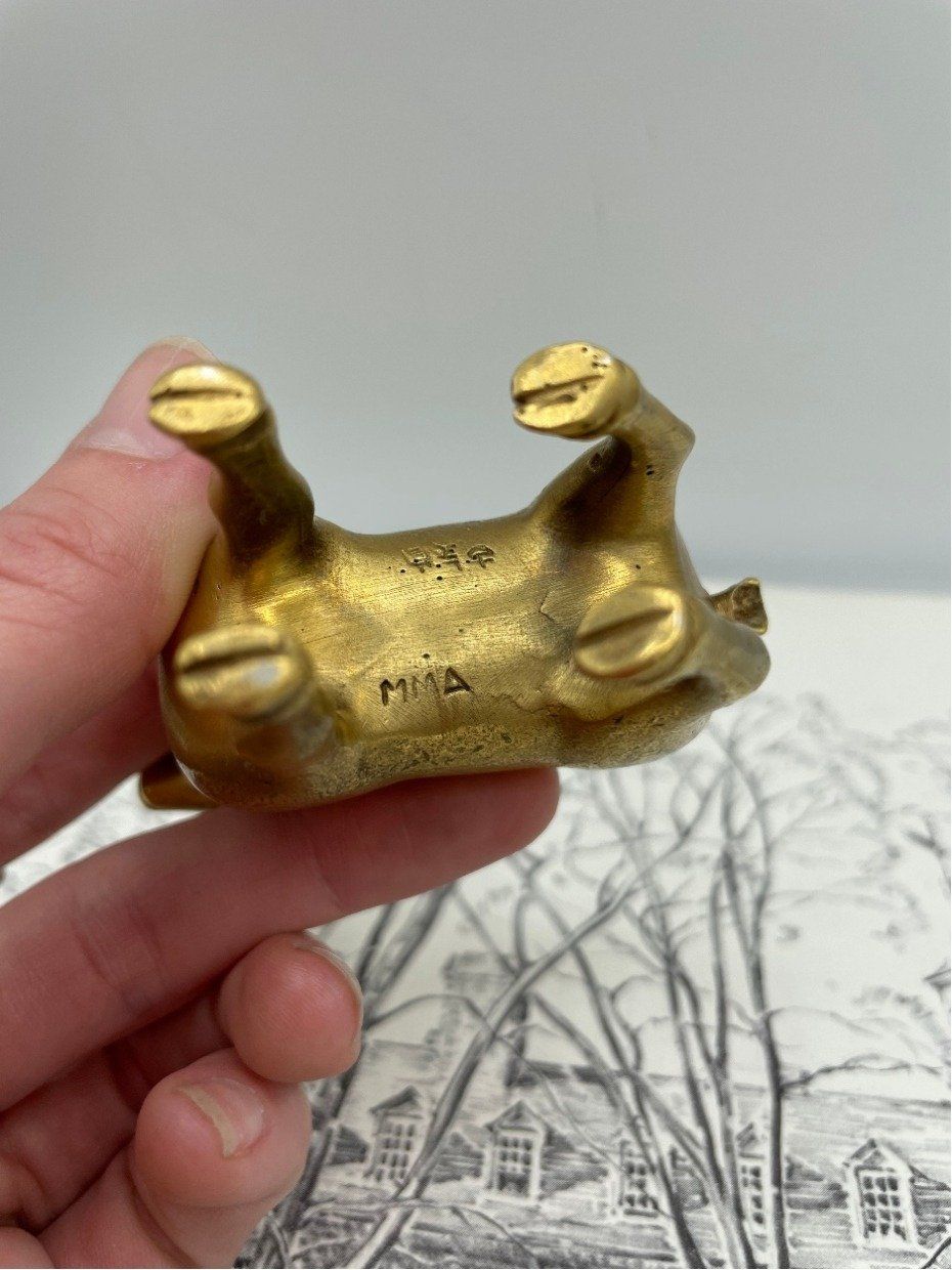 Weighty Brass Museum of Modern Art Replica of Islamic Hind/Female Deer 2