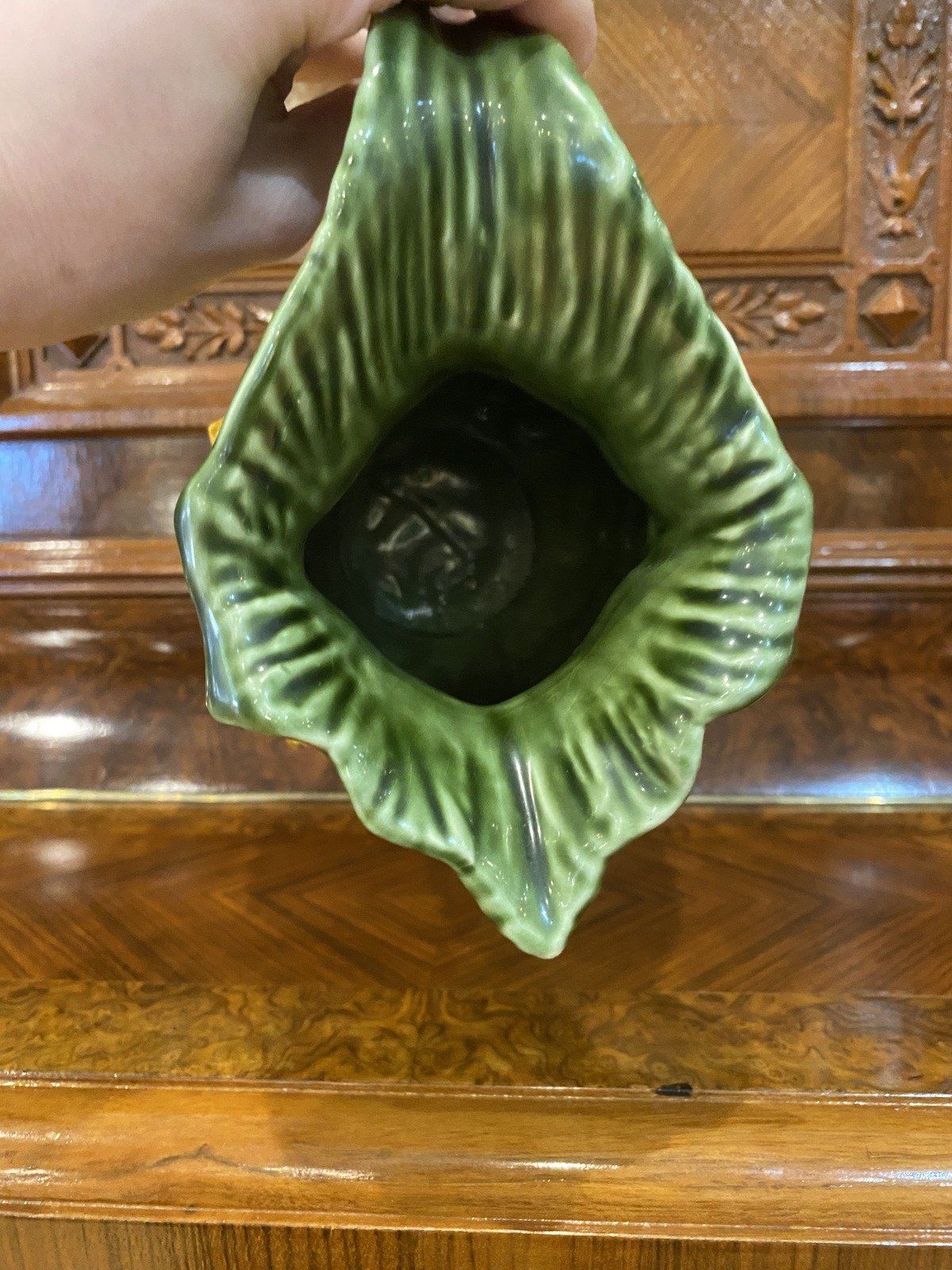 Vintage Majolica Ceramic Pineapple Drink Pitcher 8.5 4