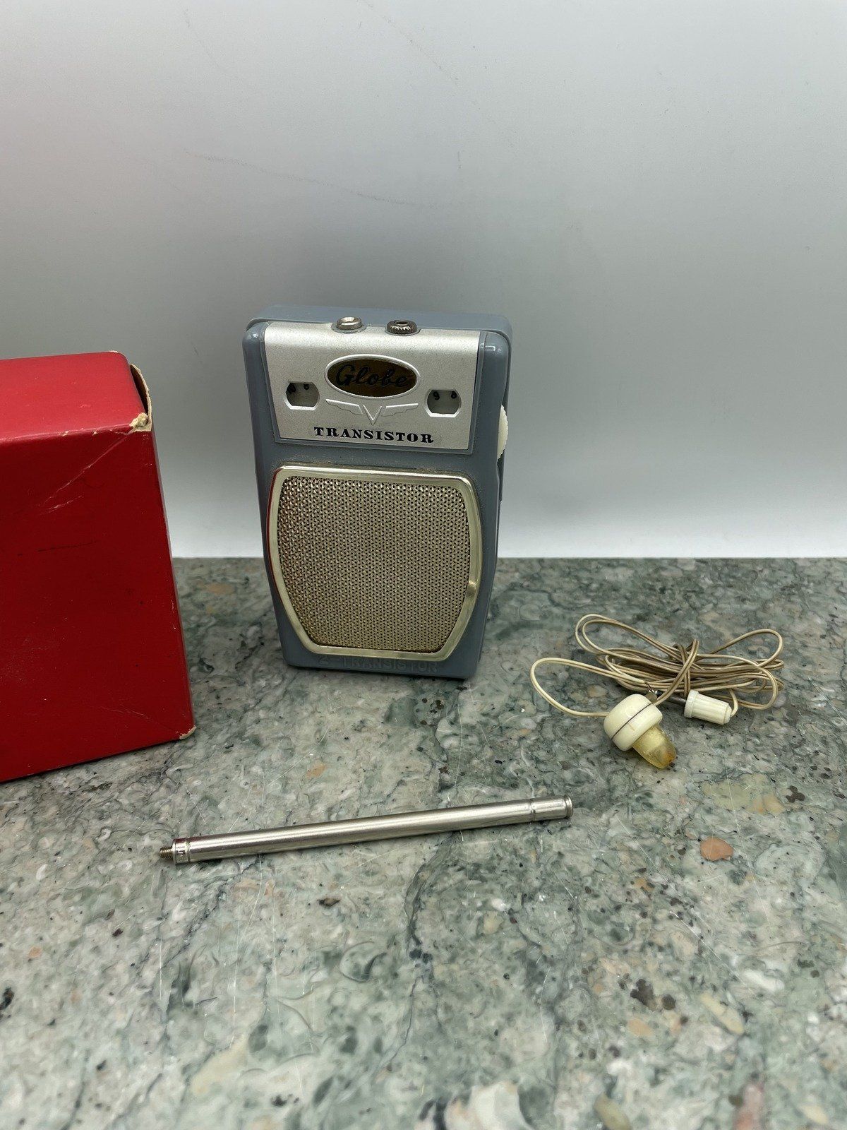 Vintage Japanese Made Transistor Boy's Radio w Box + Antenna