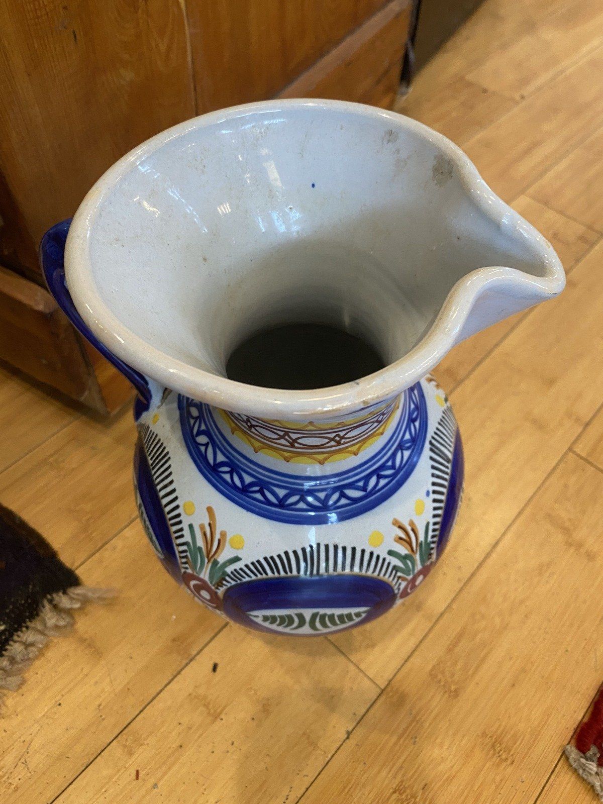 Italian Hand Painted Ceramic Drink Pitcher 3