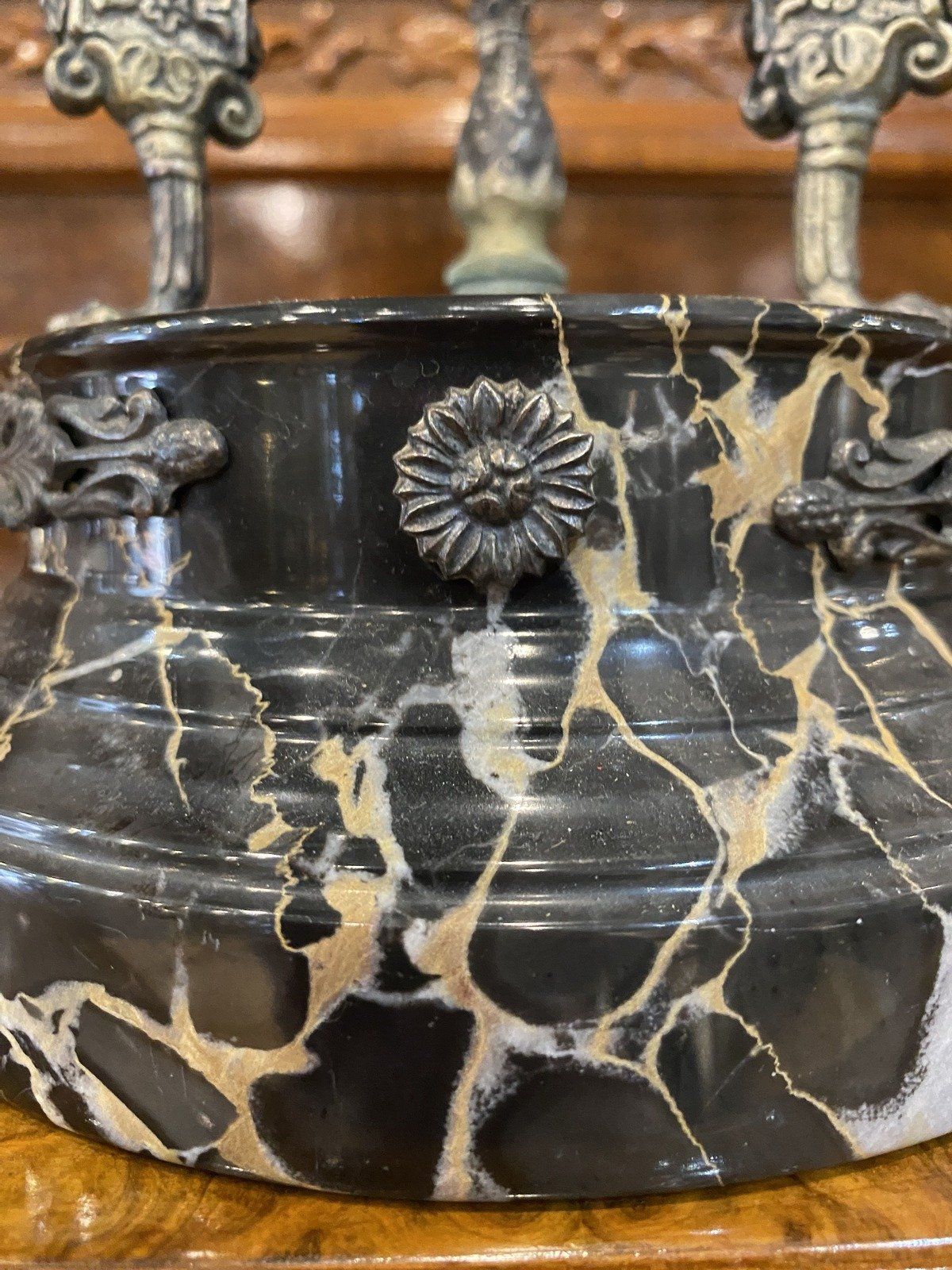 Black Marble Base Figural Display Stand 3