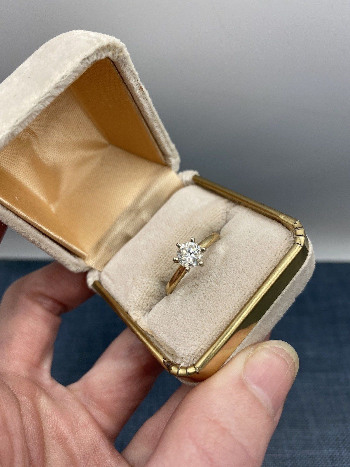 14k Gold Traditional .75ct Solitaire Diamond Engagement Ring 2