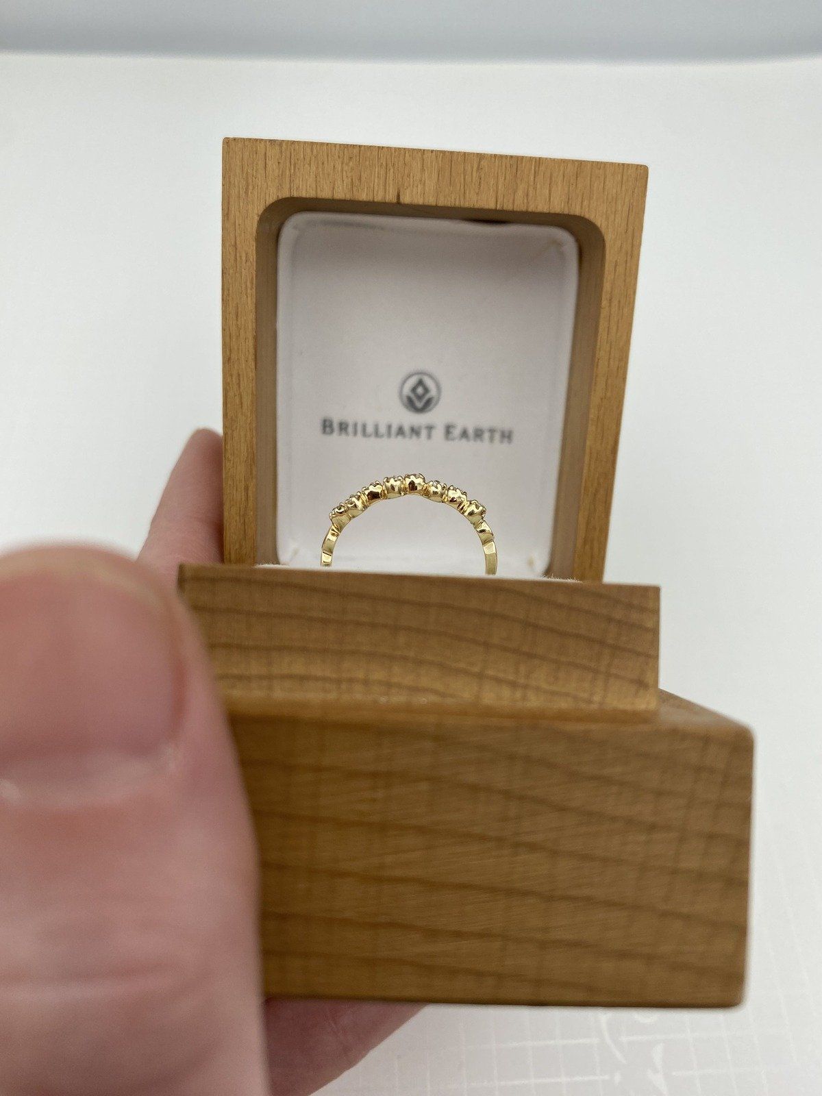 Adorable 10k Gold Chevron Pave Diamond Stackable/Engagement Ring Band 11