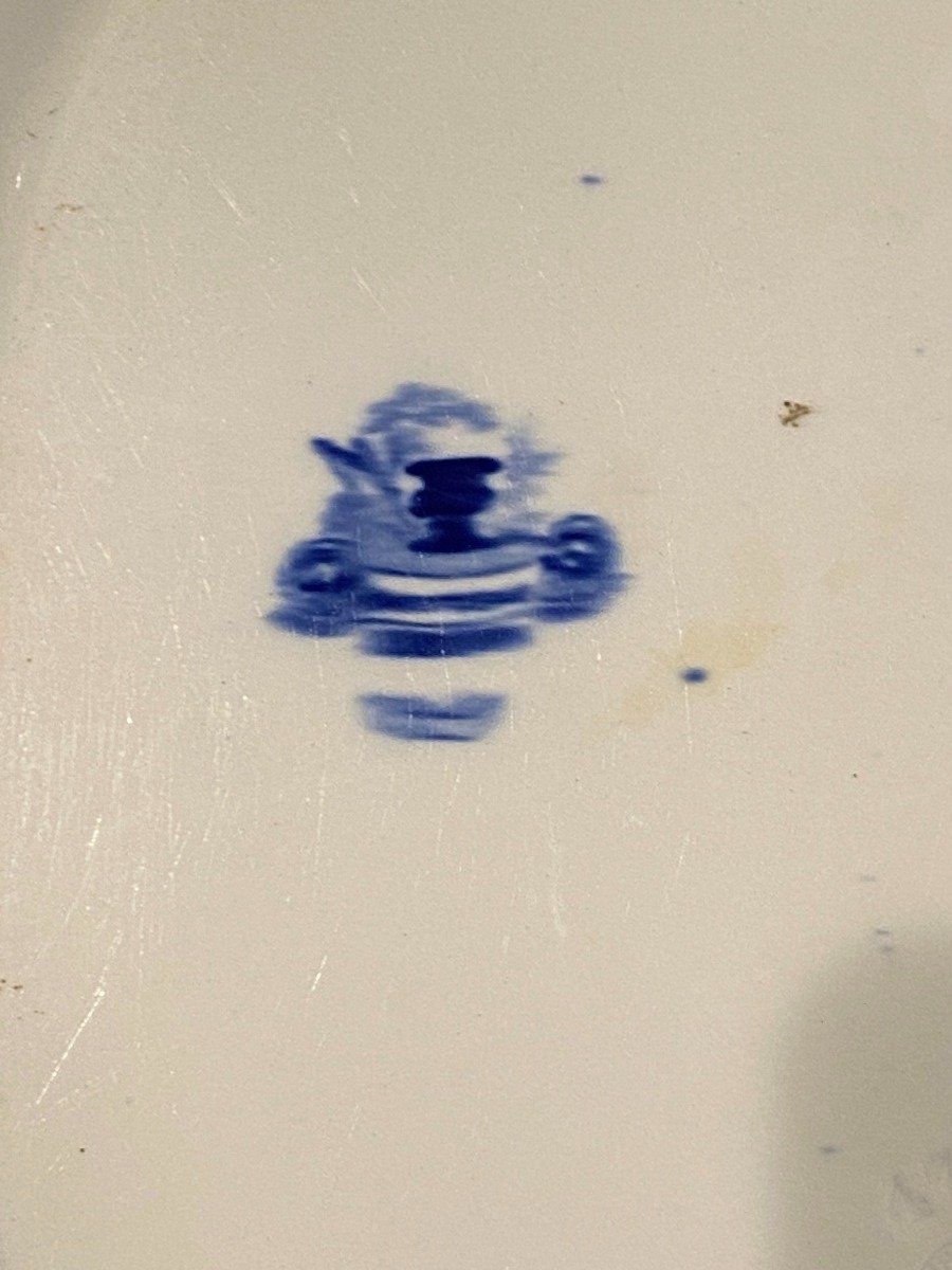 Royal Doulton Antique Flow Blue Burslem Watteau Serving Platter 13” Serenade 3
