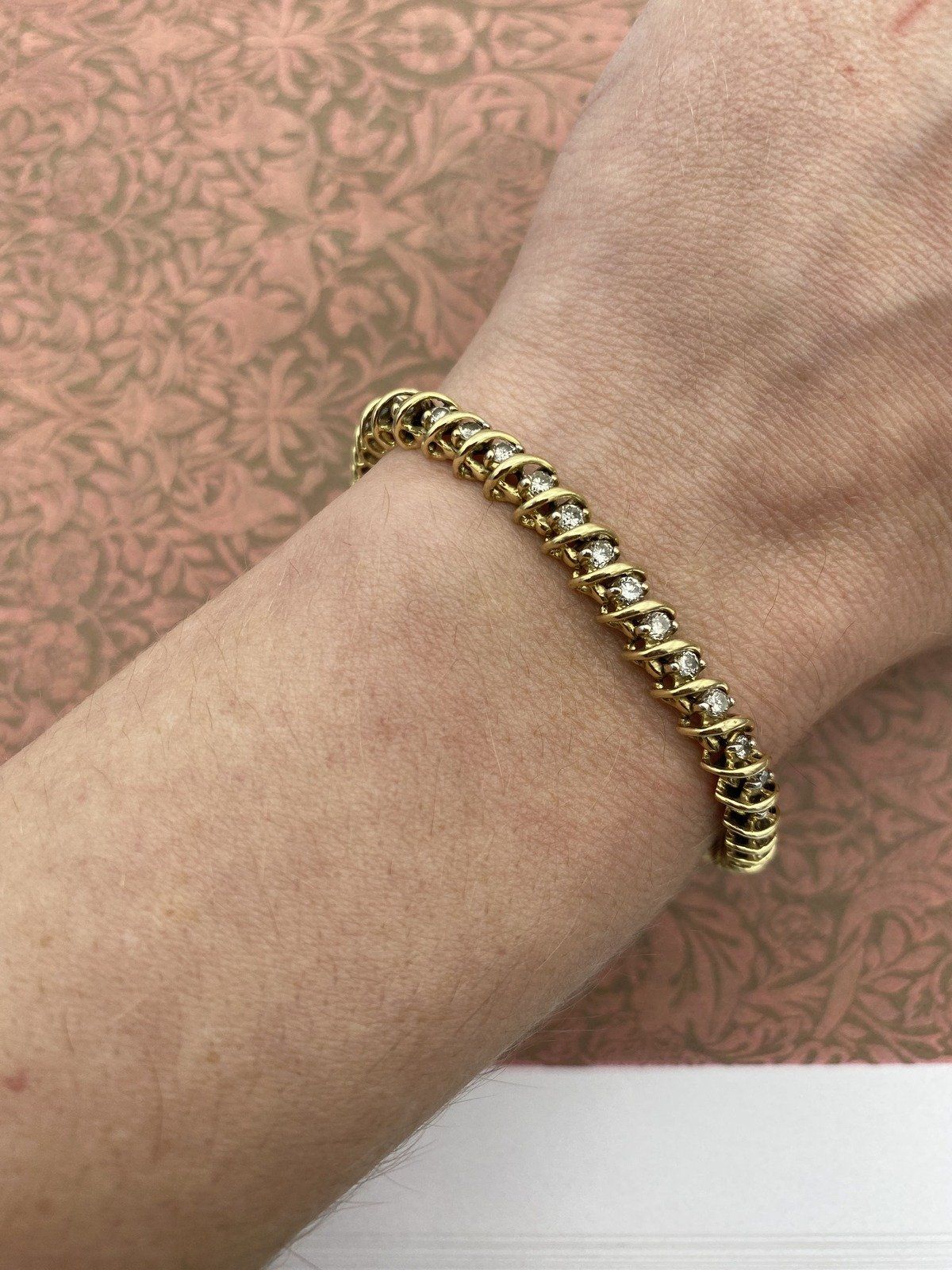 14k Gold 2.5ctw 7.5L Diamond Tennis Bracelet 4