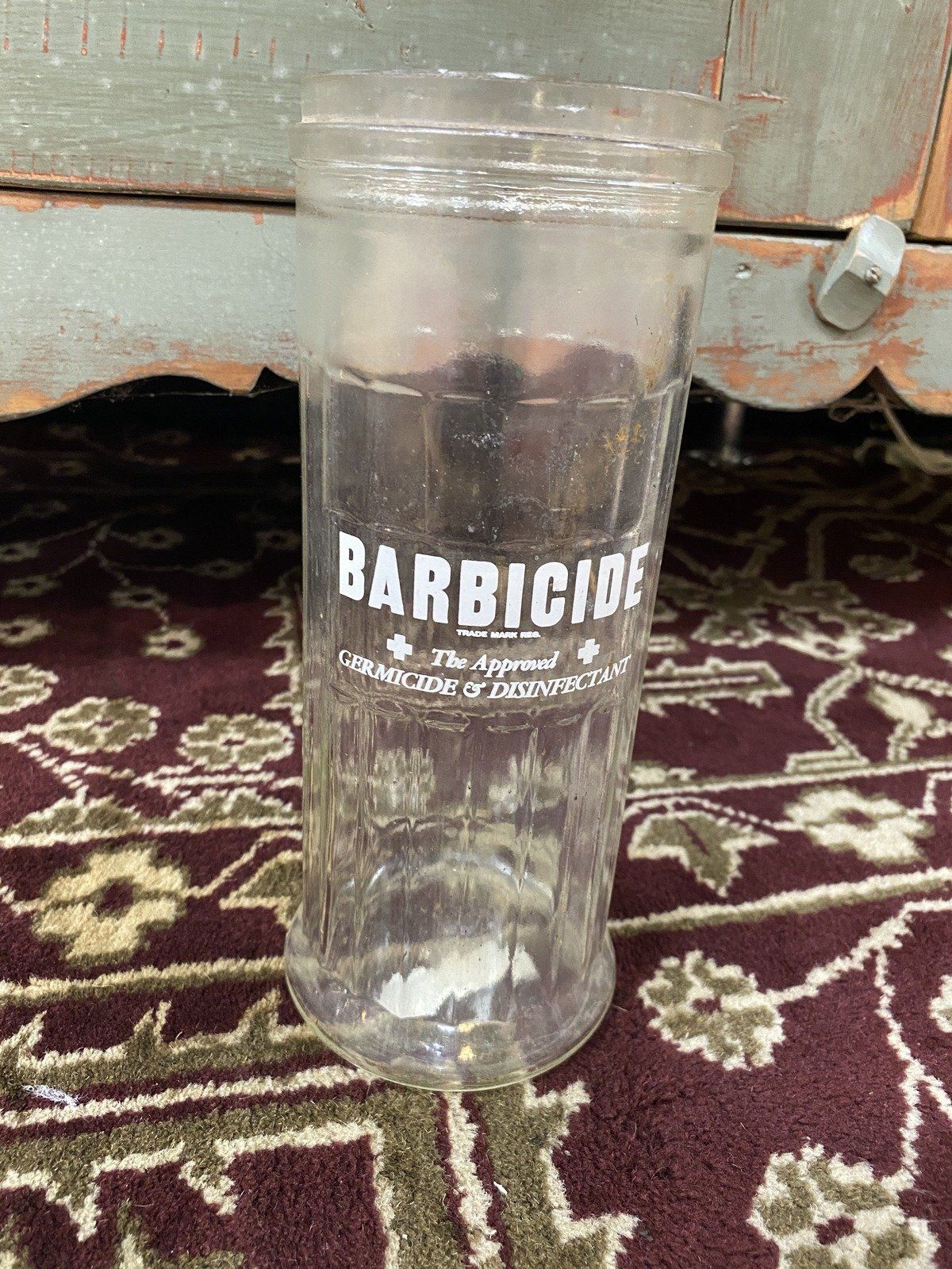 Barbicide Glass Jar Container 4