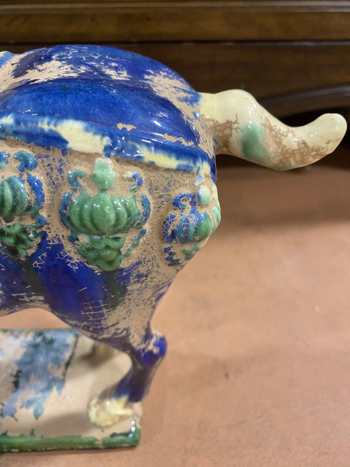 Ceramic Antique Vintage Repro Chinese Horse Statuette 3