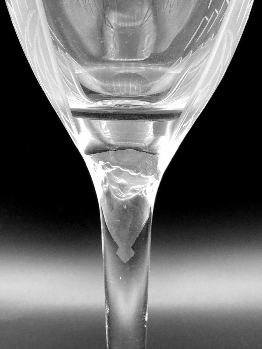 Lalique Set of 6 Angel Wing Crystal Champagne Glasses 2