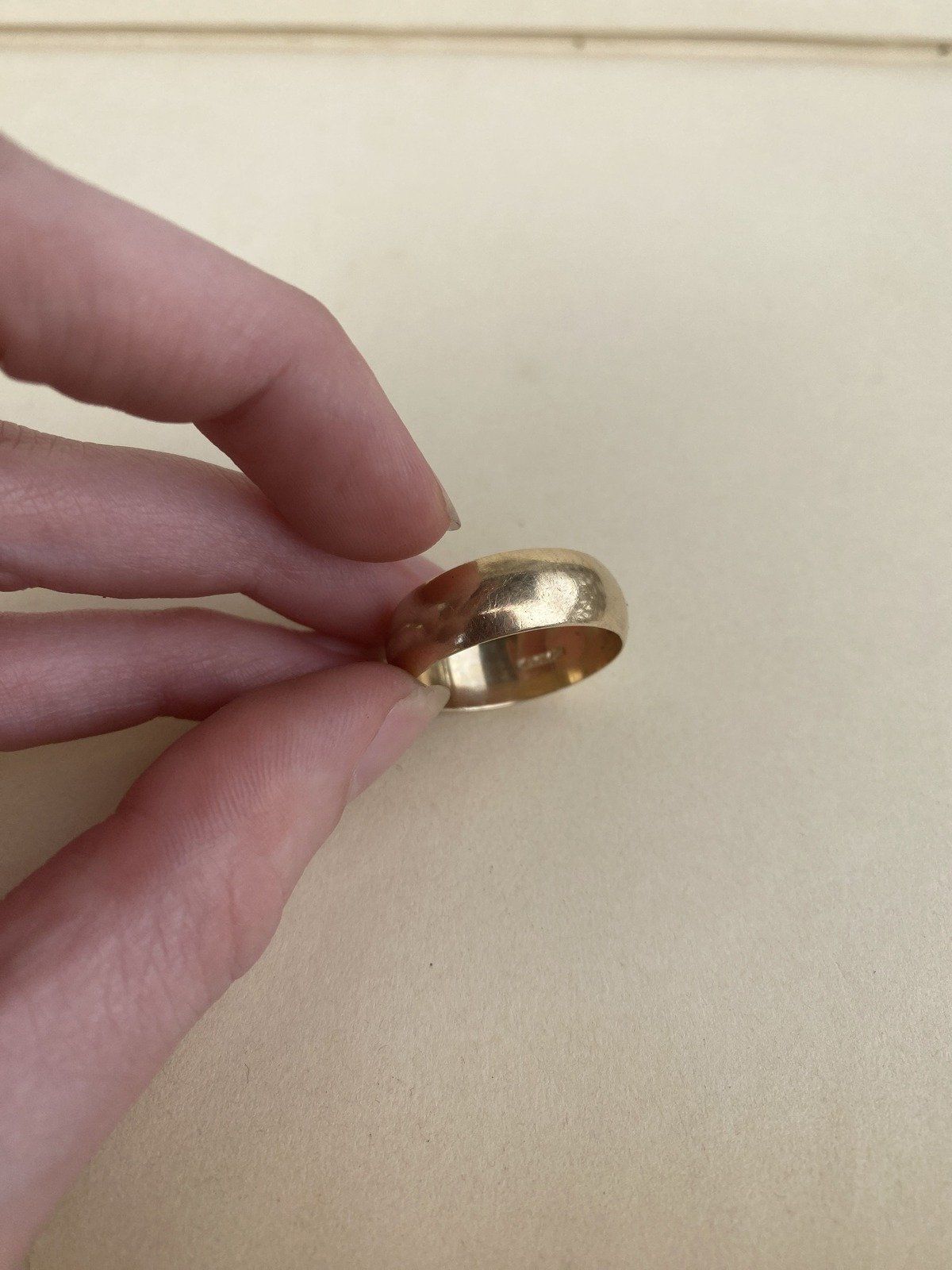 Antique Weighty 8mm 14k Gold Men's Wide Wedding Ring Band 2