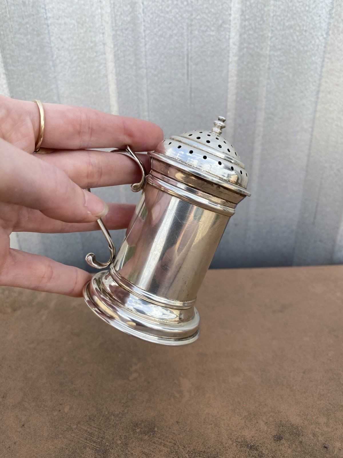 Gorham Sterling Silver Metropolitan Museum 18th c. Repro Handled Sugar Shaker 2