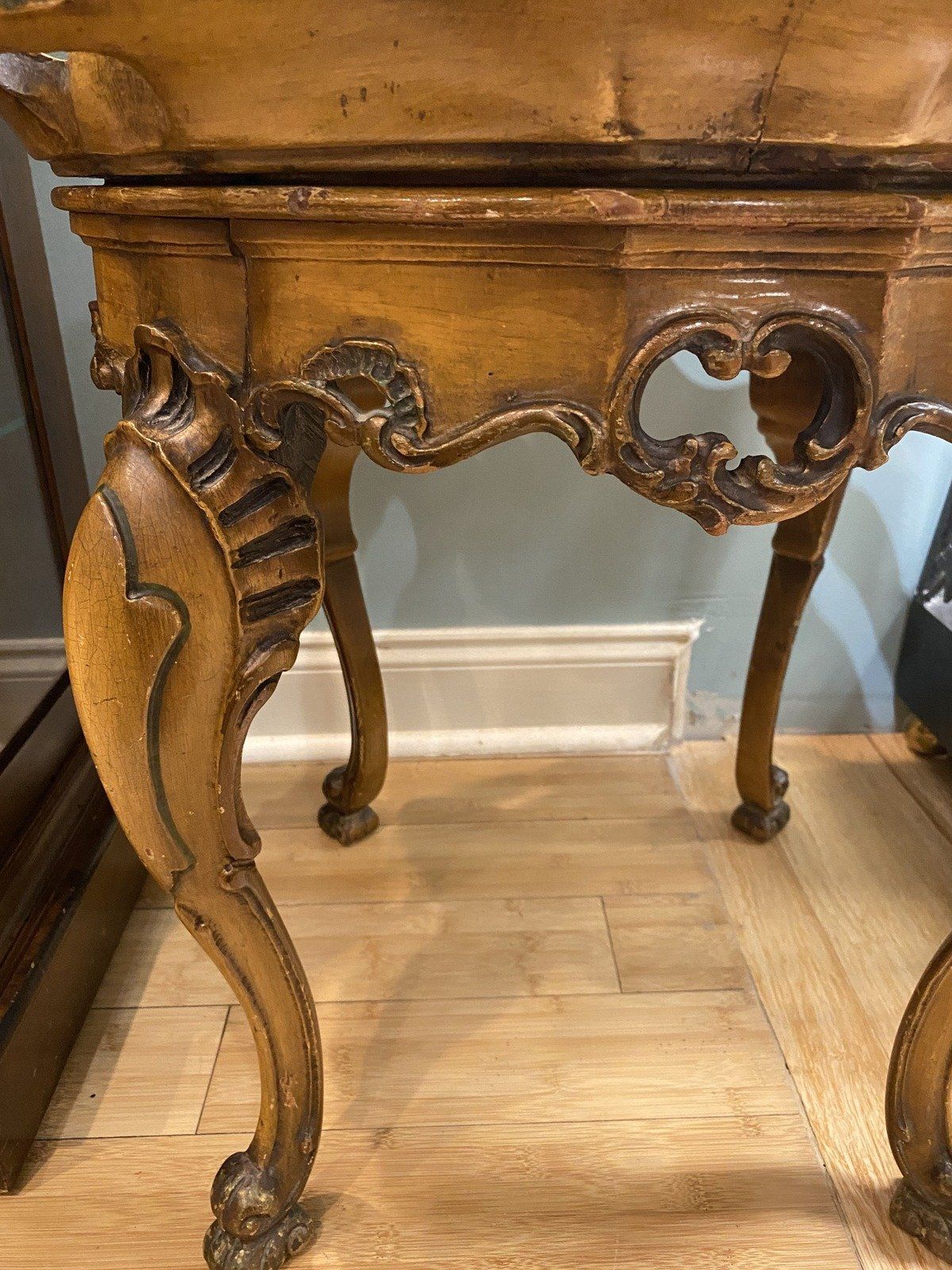 Antique Louis XV Repro Rococo Style Lift Buffet Tray Table 4
