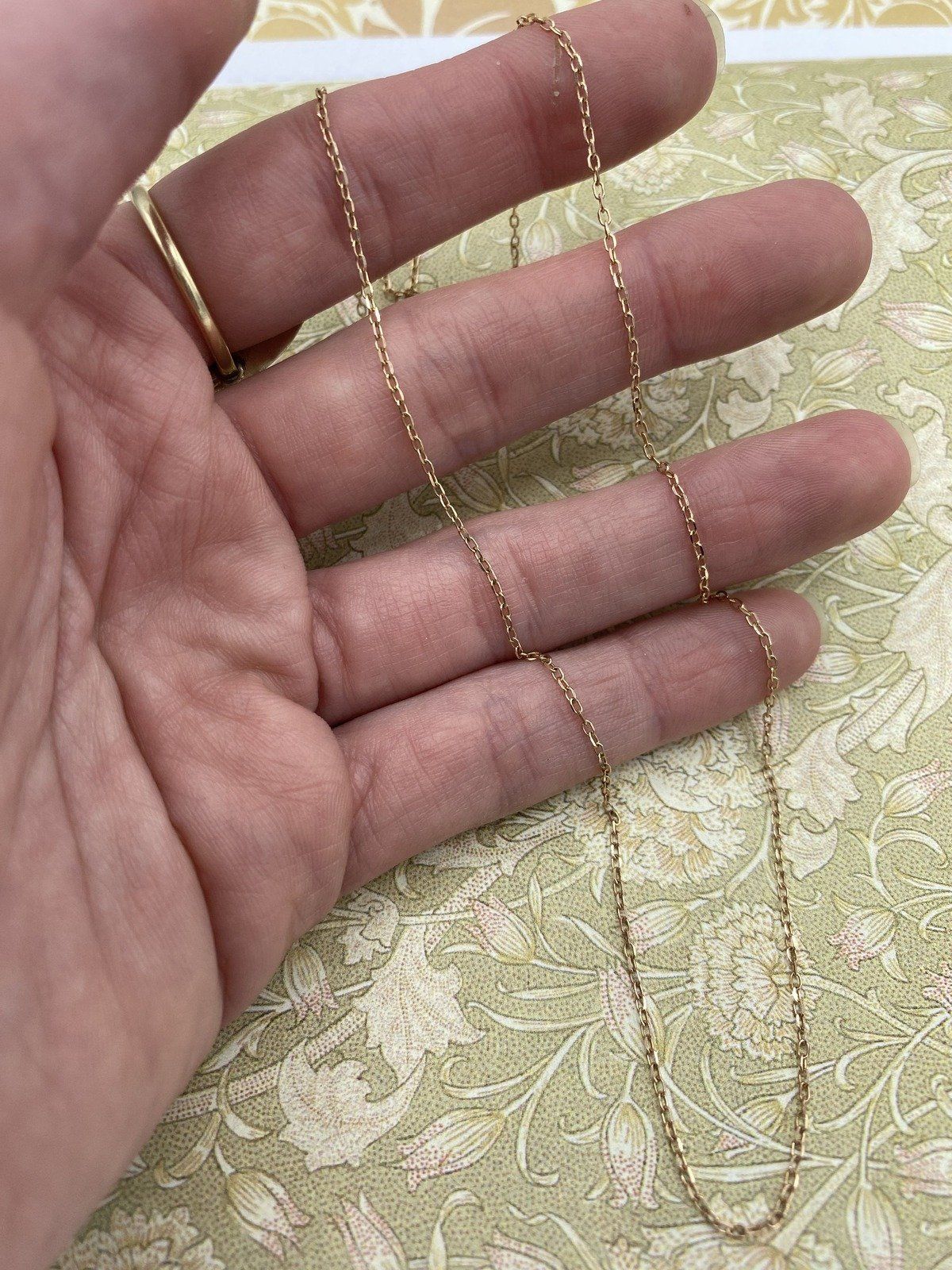 14k Rose Gold 18L Cable Link Necklace Chain 2
