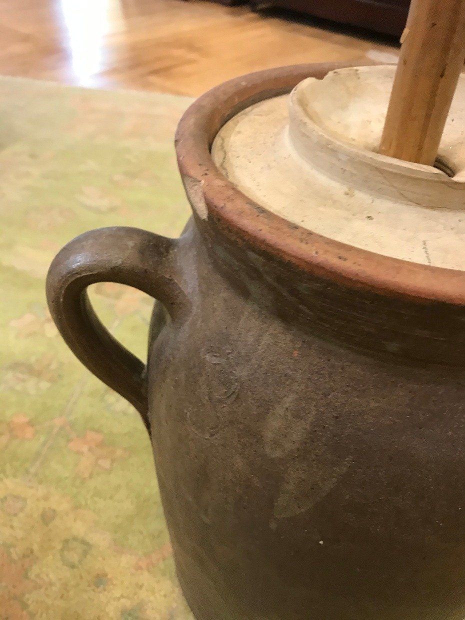 Antique Stoneware Crock No.3 Butter Churn 2