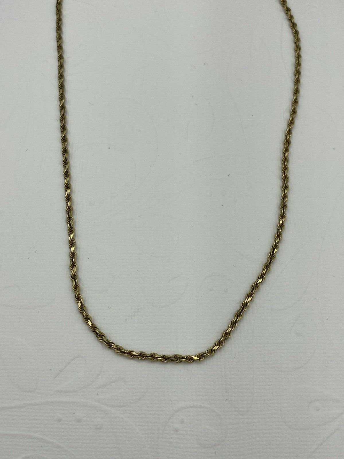 14k Gold Solid 18L Classic Rope Necklace Chain #2290 3
