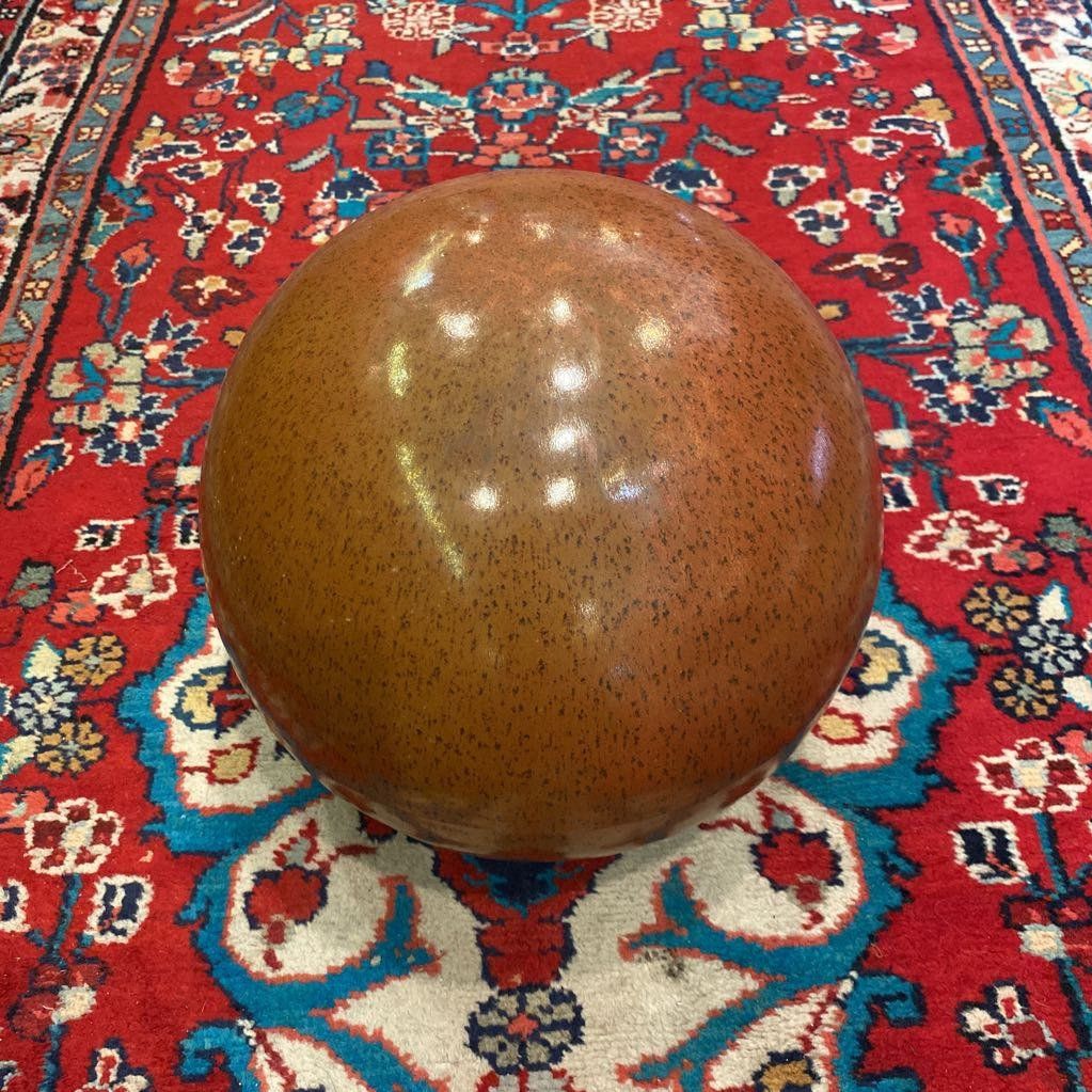 Large Pottery Glazed Ball #843