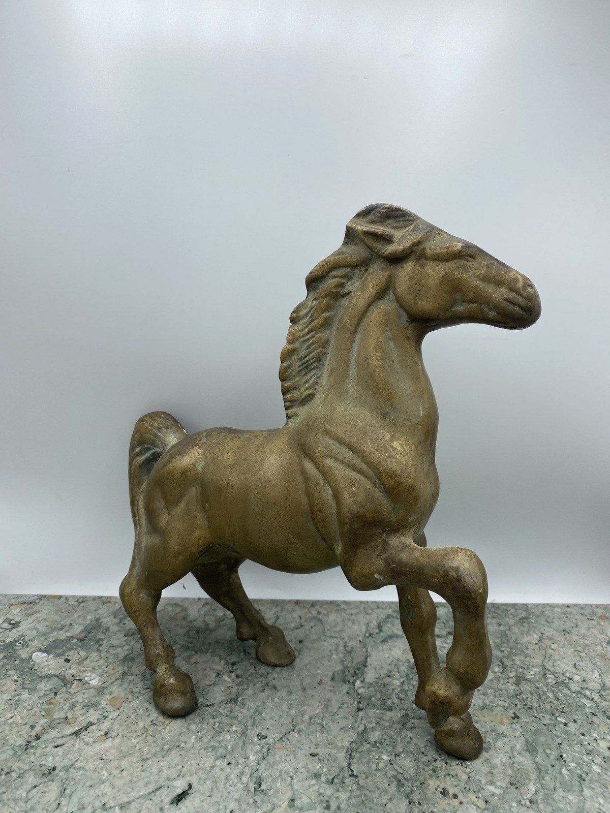 Vintage Brass Rearing Stallion 2