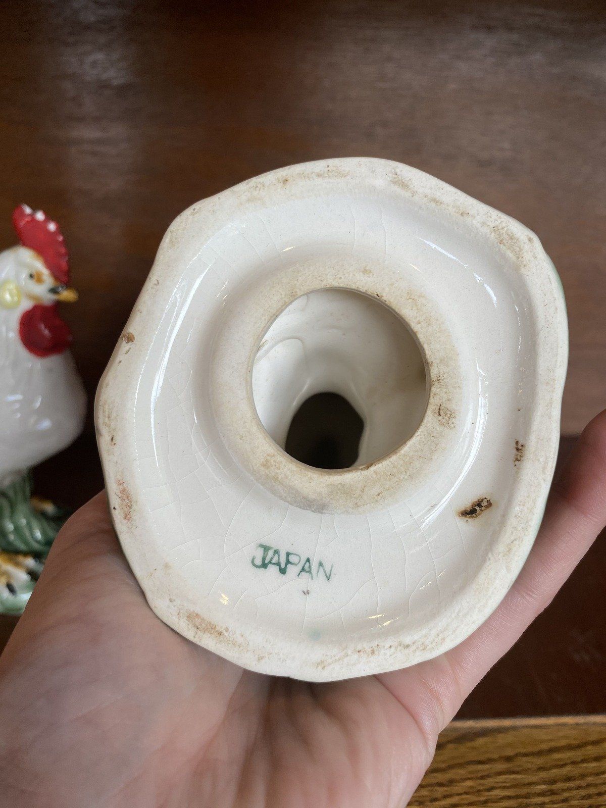 Vintage Japanese Porcelain Hand Painted Roosters 6