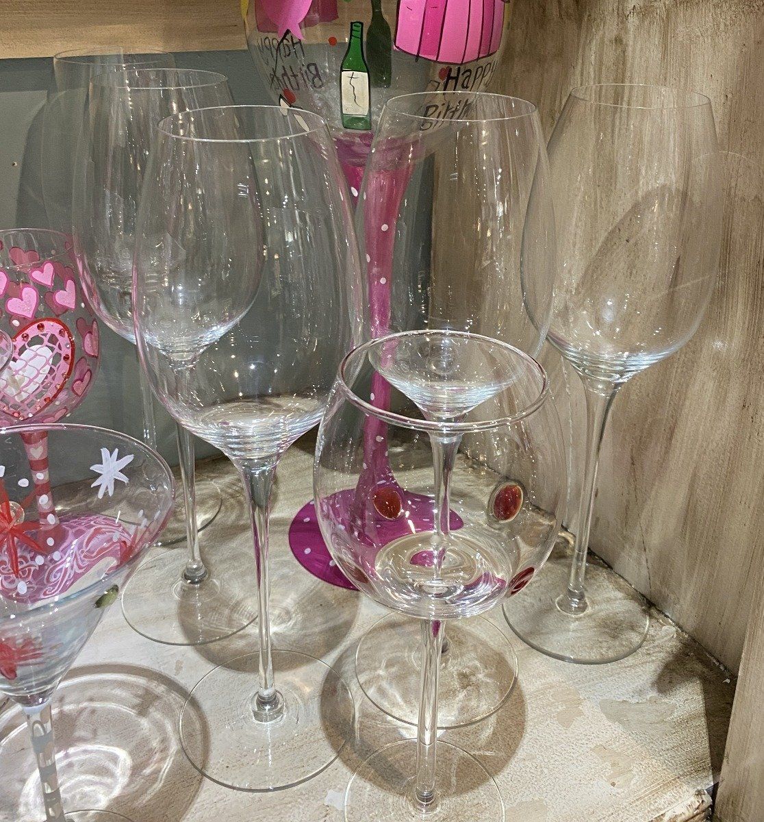 Large Glass Wine Set of 5
