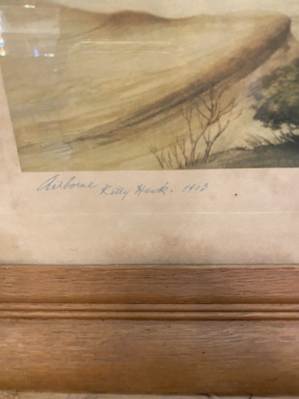 Vintage Print of Aircraft Signed by Artist 3