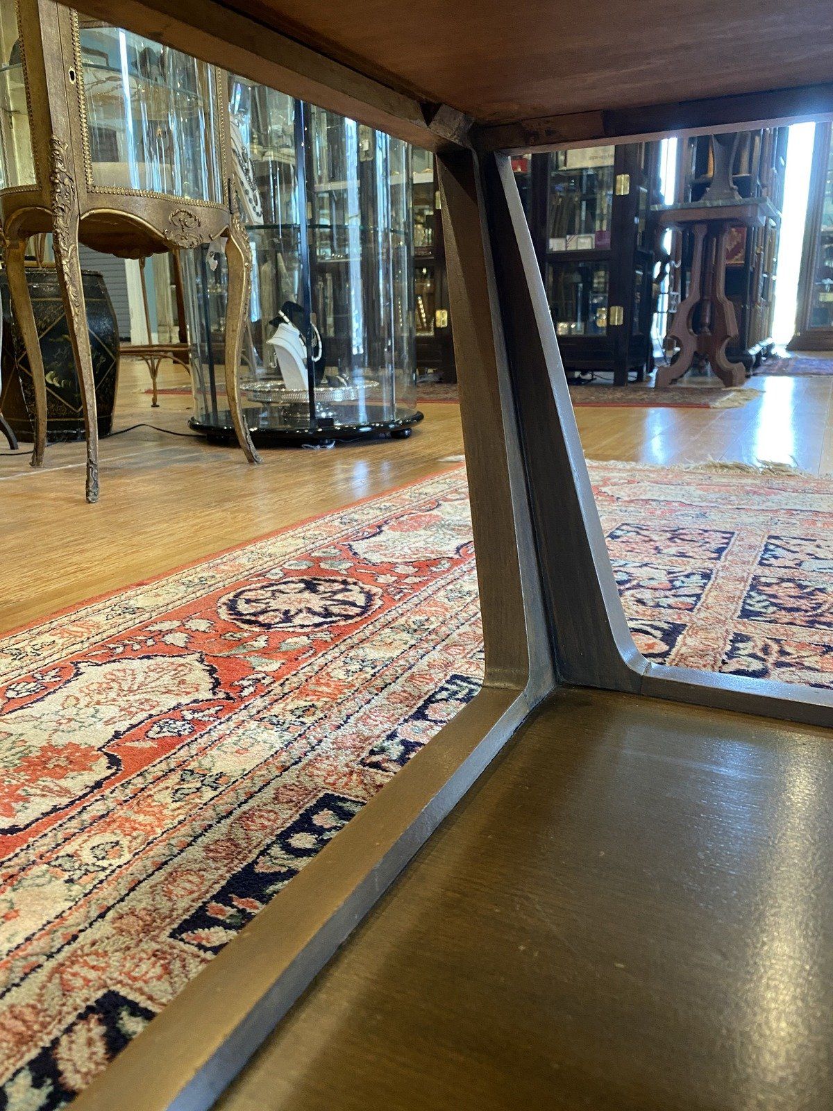 Tapered Drexel Square + Glass Top MCM Wood Side/Coffee Table 4