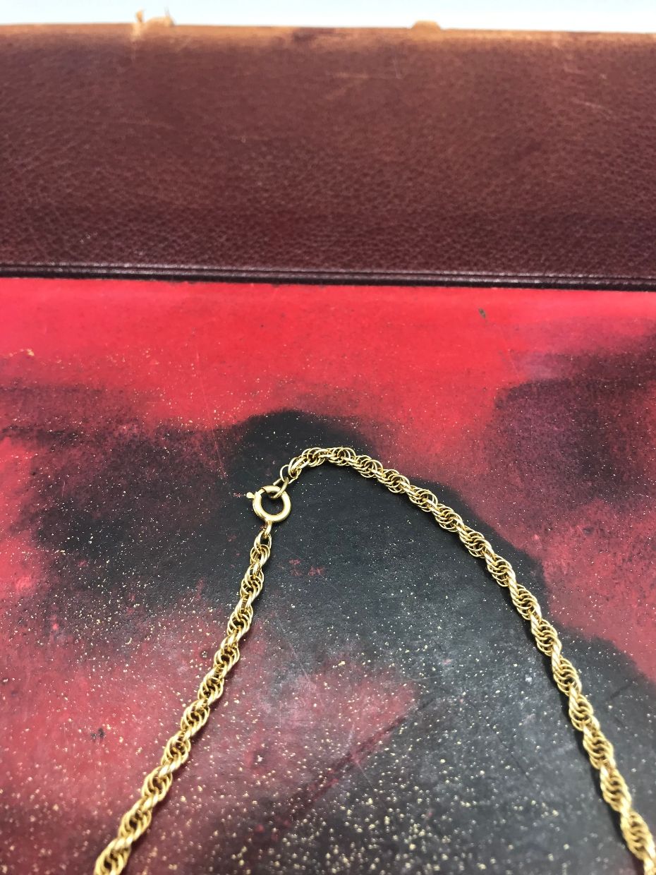 14k Gold Rope Link 24 Necklace Chain 2