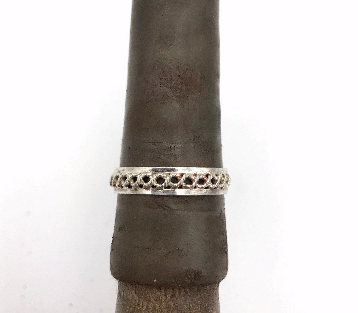 Sterling Silver Hollow Twist Rope Band 3