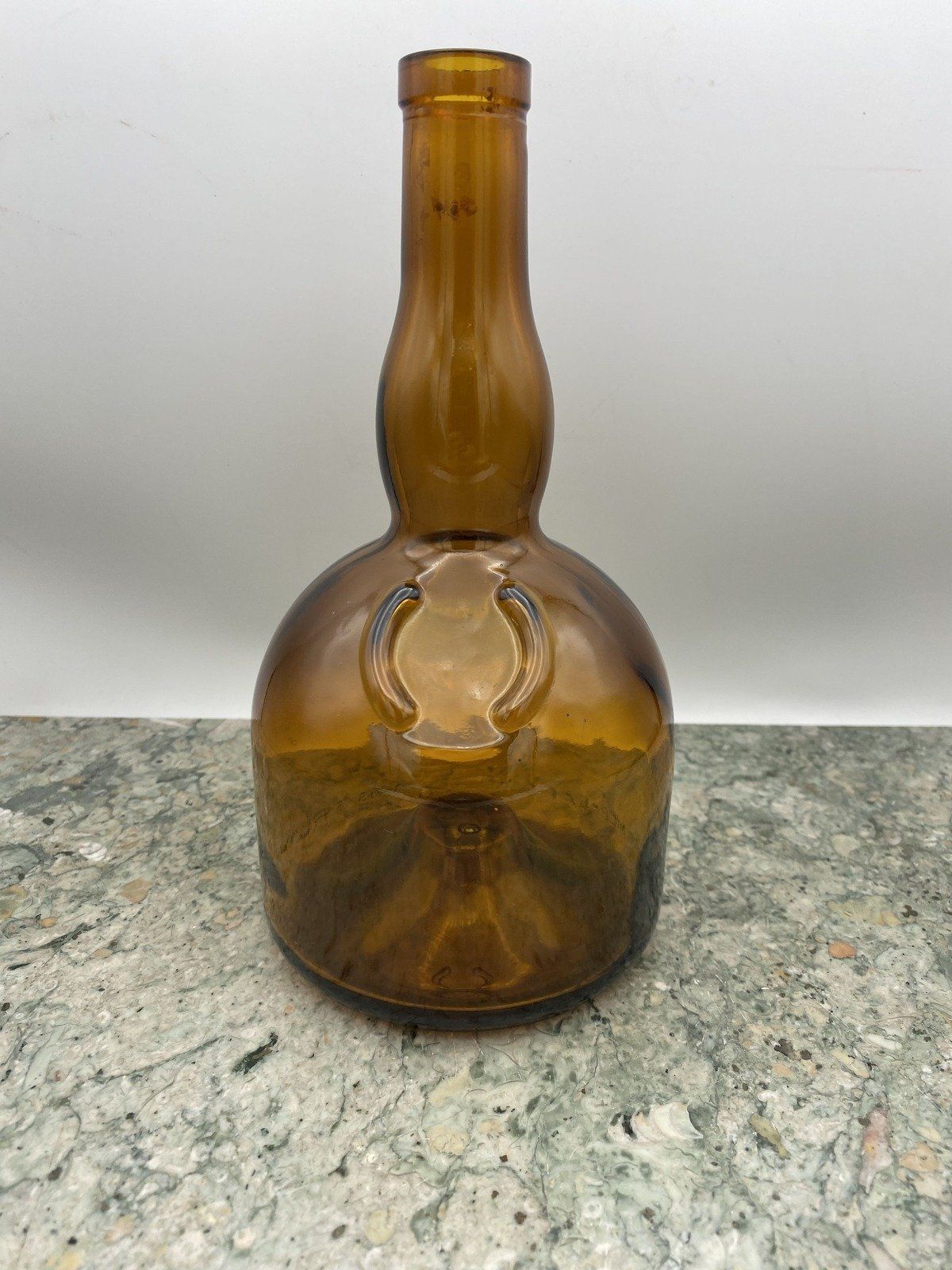 Amber Glass French Liquor Bottle