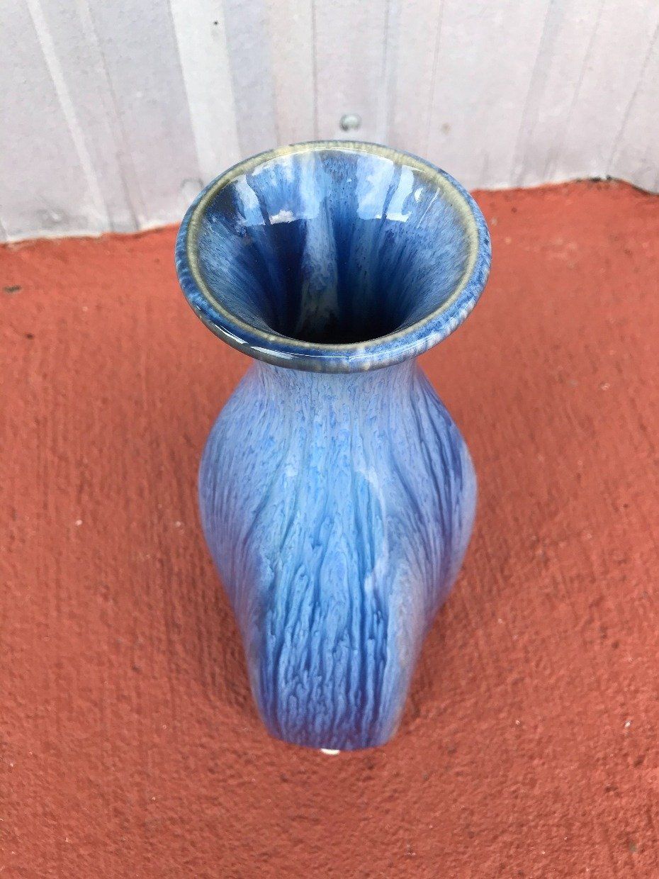 Blue Small Mouthed Vase 3