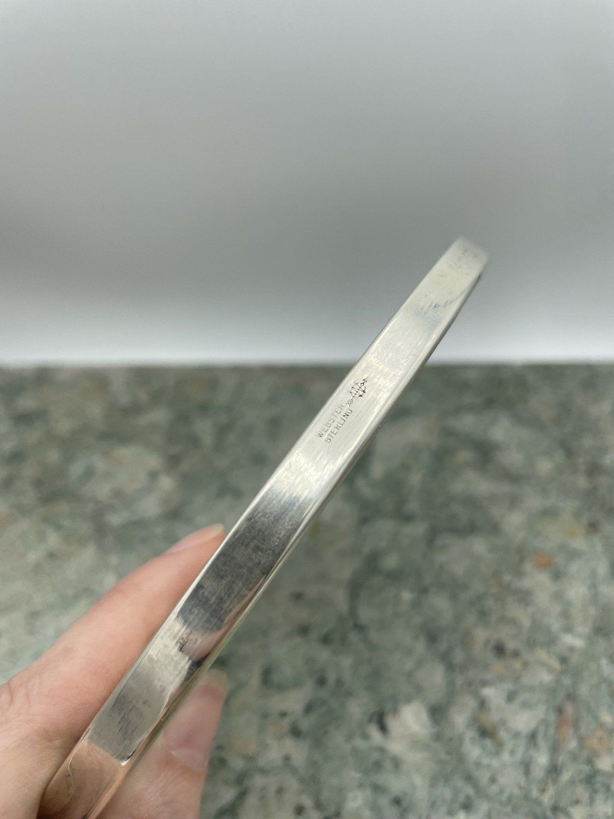 Reticulated Sterling Silver Etched + Glass Hot Plate Trivet 5