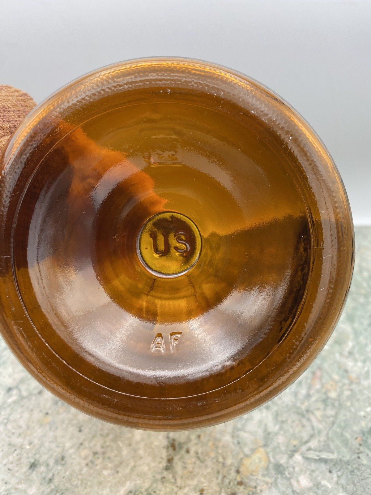 Amber Glass French Liquor Bottle 3