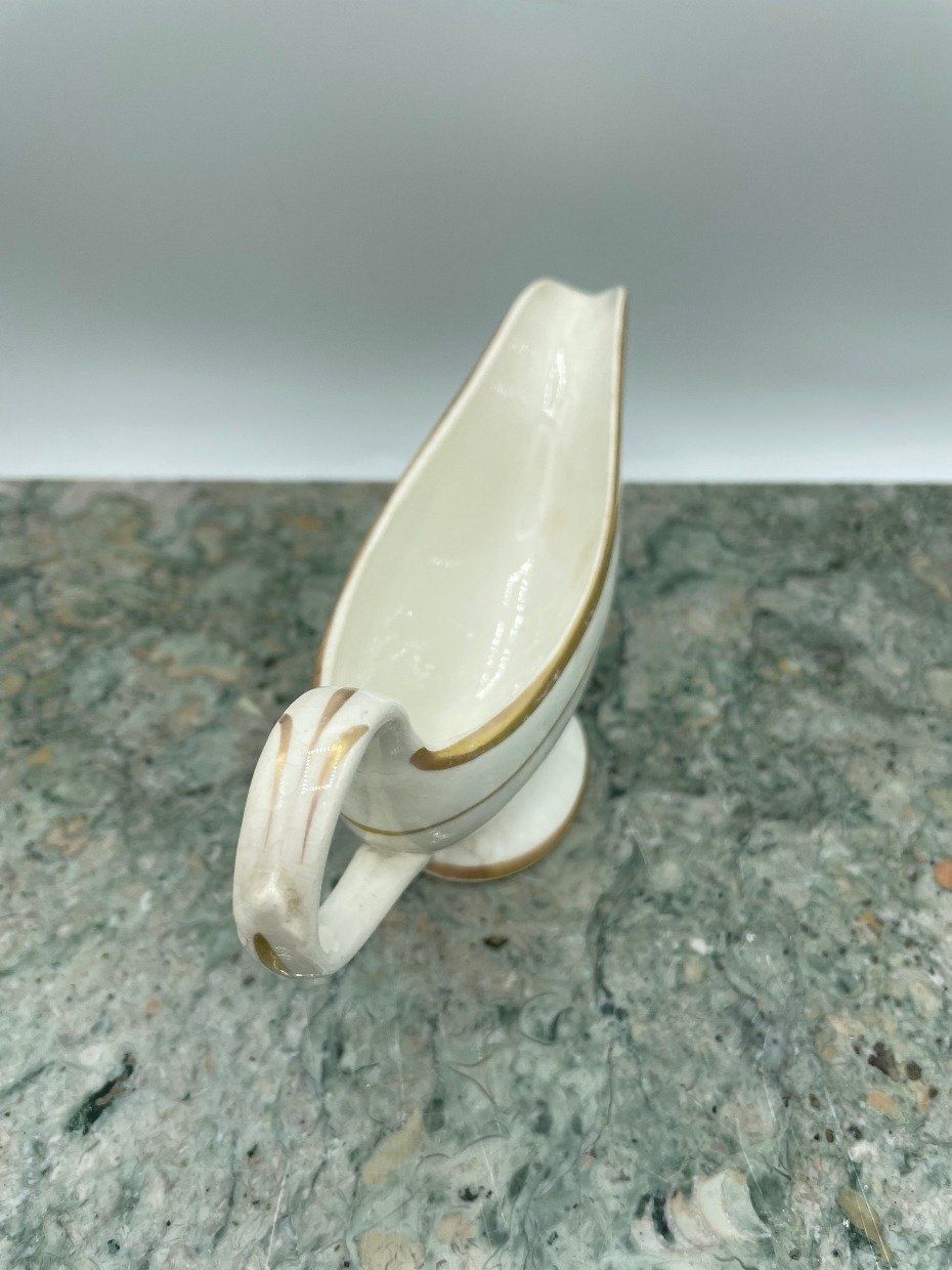 Antique Slender Bone China + Gilt Rim Creamer 2