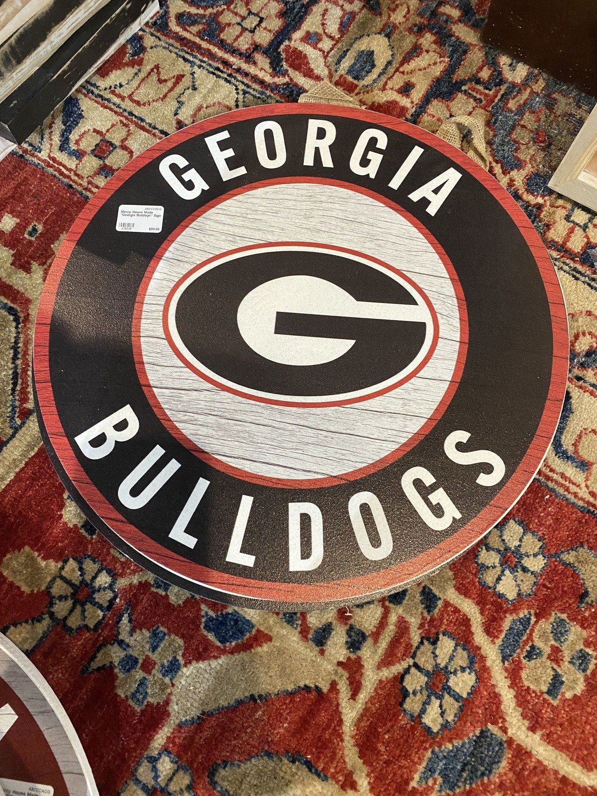Mercy House Made Georgia Bulldogs Sign