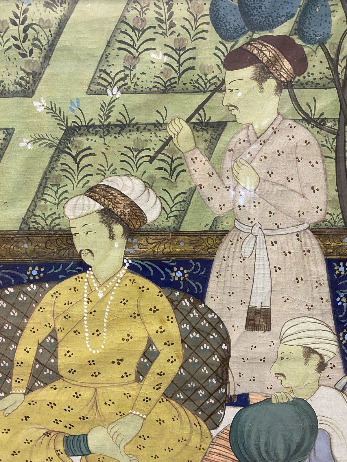 Large Antique Silk Painting of Traditional Cultural Family 4