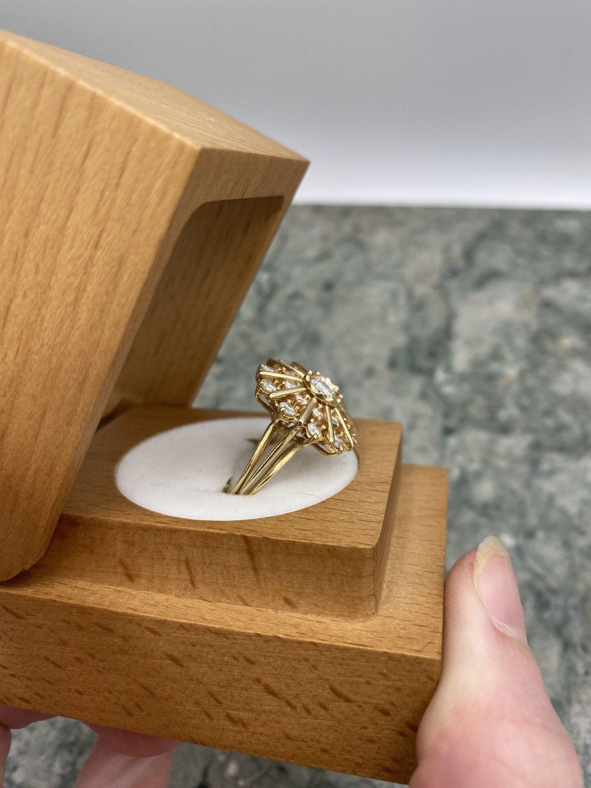 14k Gold 1.83ctw Diamond Burst Cocktail Ring 3