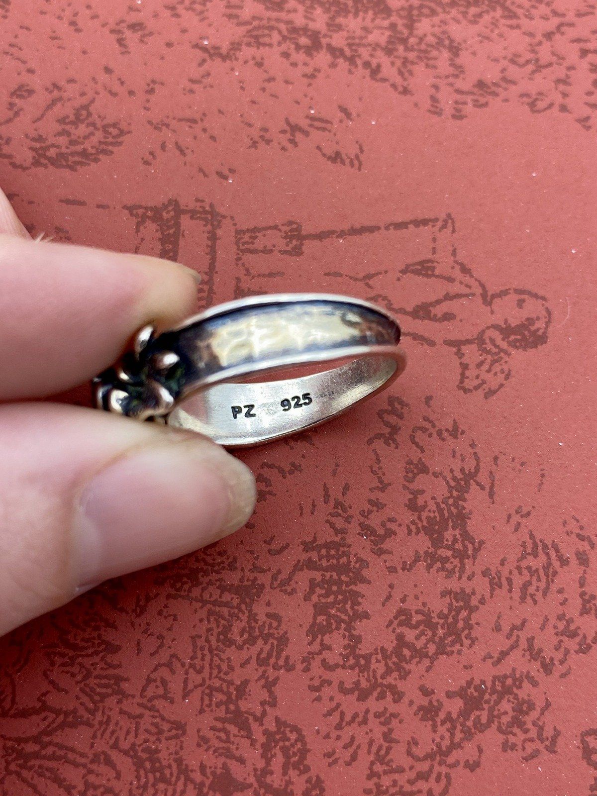 Solid Israeli Sterling Silver Rose Ring 4