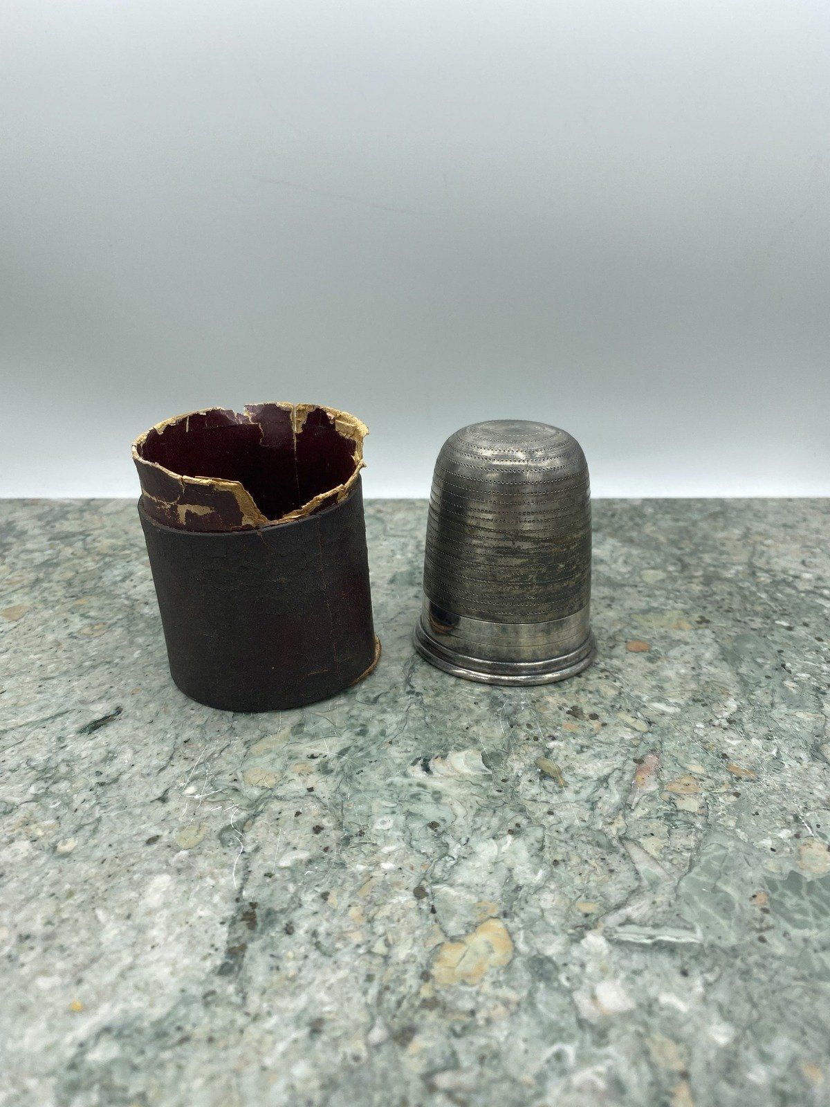Antique Sterling Silver Novelty Giant Thimble Bar Jigger