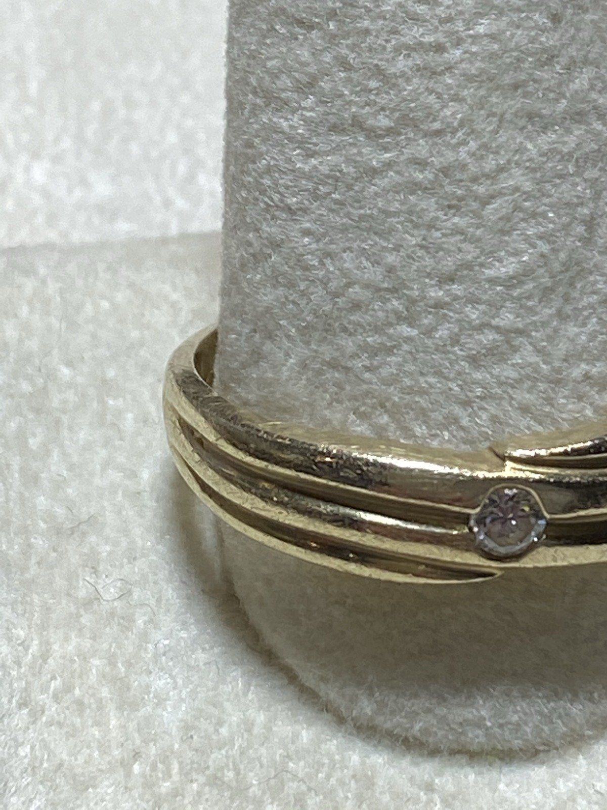 Men's 14k Gold Diamond Ring Size 14