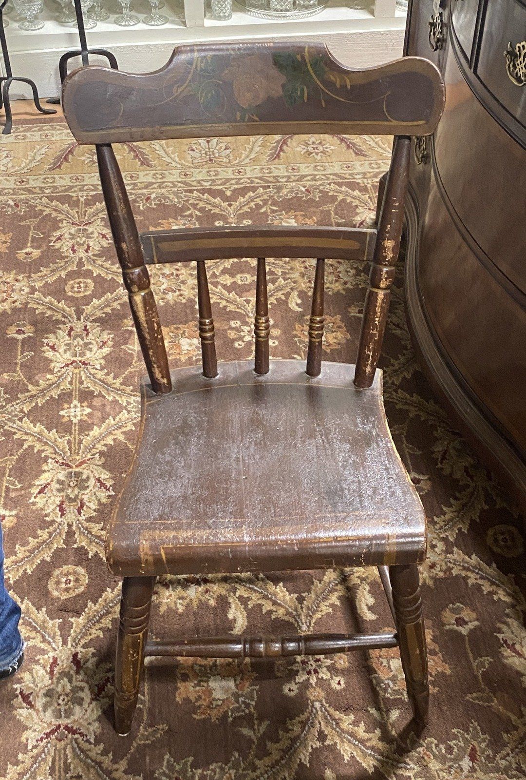 Set of 6 New England Stenciled Chairs