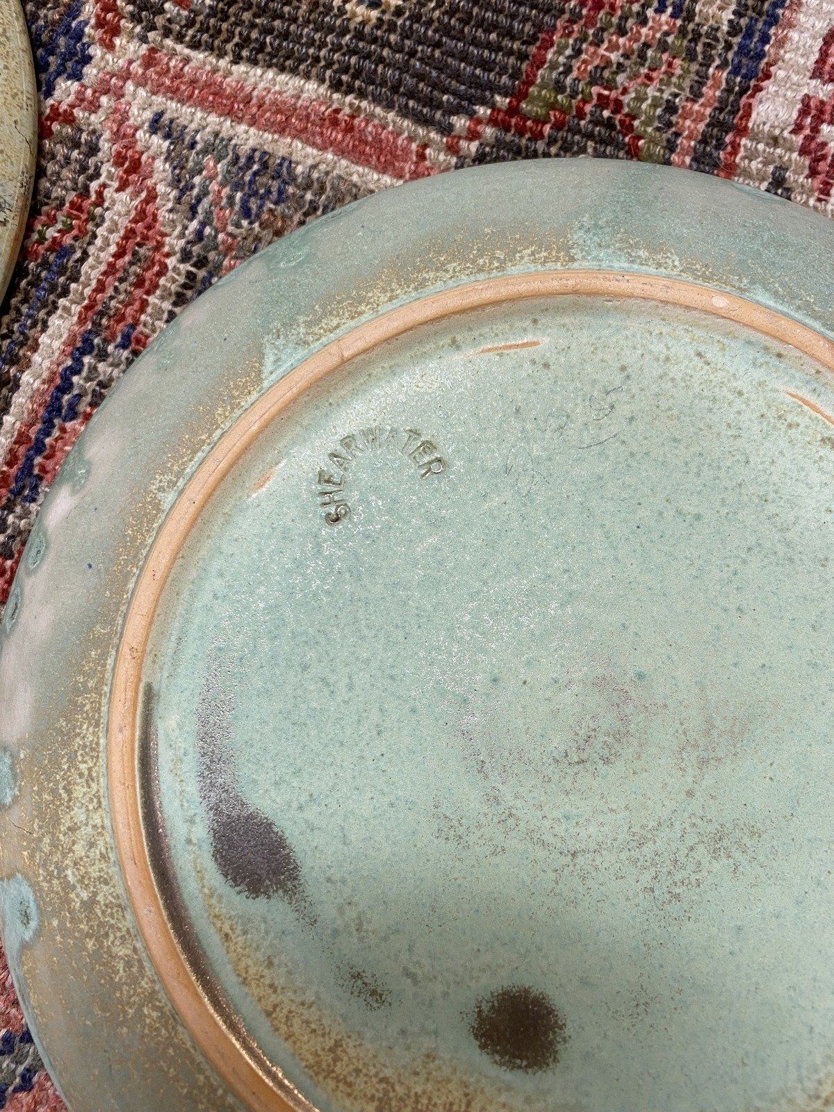 Pair of VTG c.1990s/Early 2000s Stoneware Shearwater Pottery MS 8.75D Dinner Plates 10