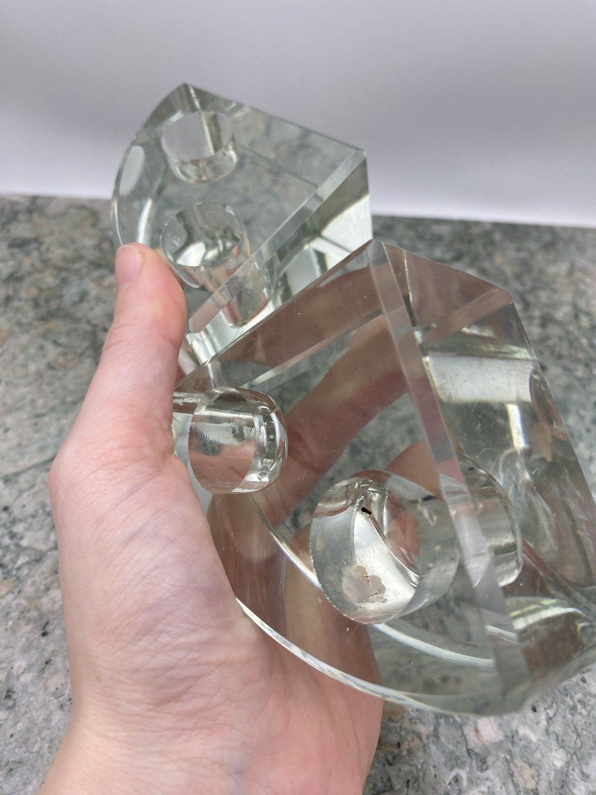 Mod Clear Glass Candle/Lipstick Holders :) 2