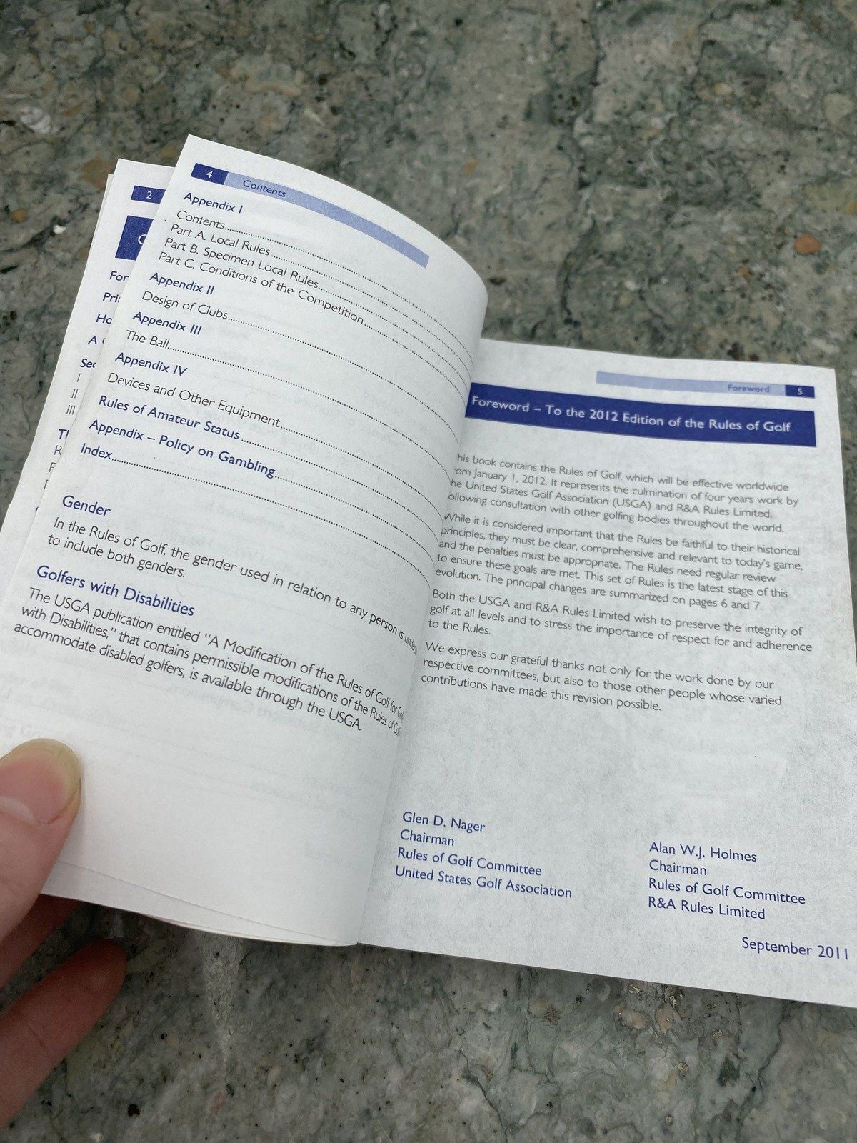 Rules of Golf Rolex Edition USGA Booklet c.2012-2015 2
