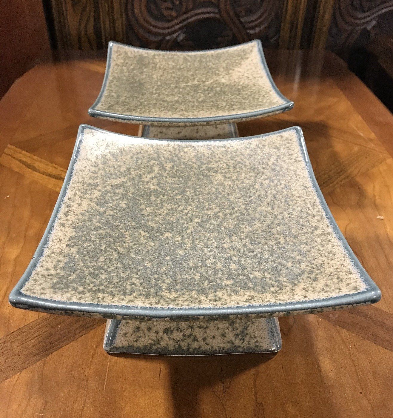 Pair of Oriental Feng Shui Ceramic Risers 4