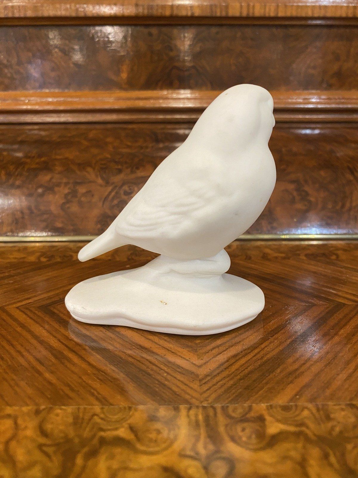Vintage Bisque Bone Porcelain Signed Bird Figurine 3