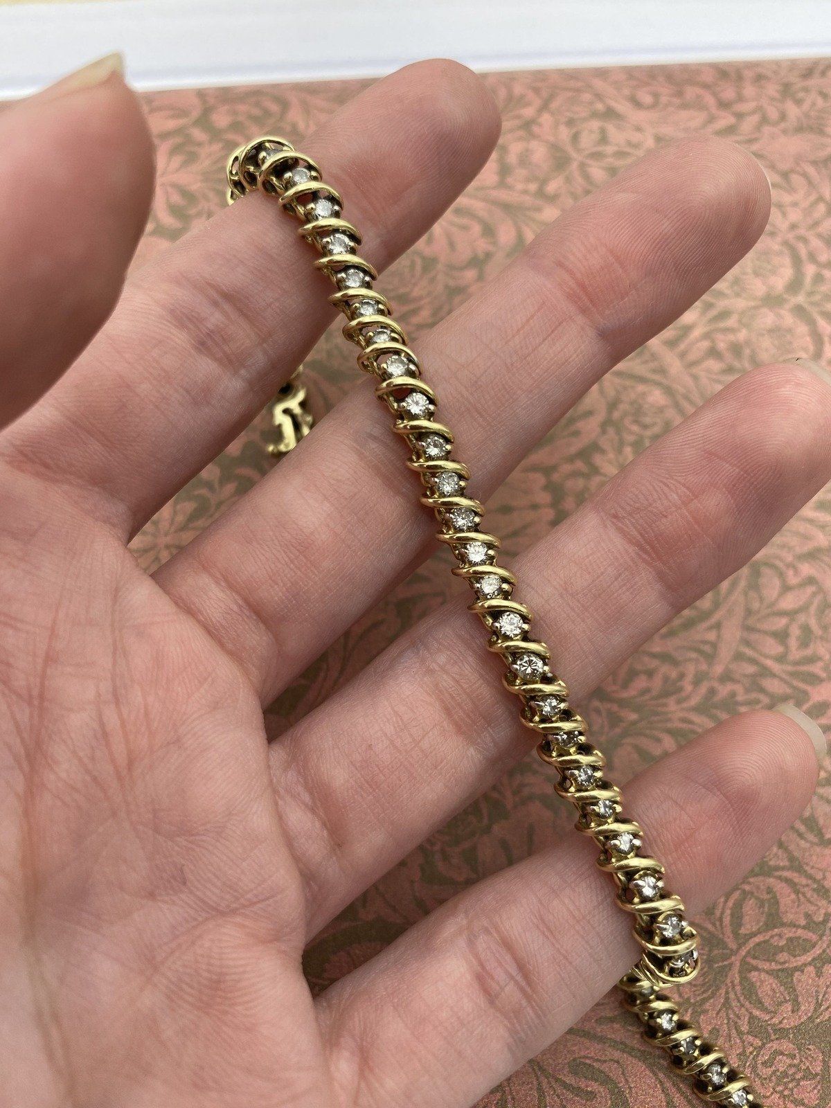 14k Gold 2.5ctw 7.5L Diamond Tennis Bracelet 2