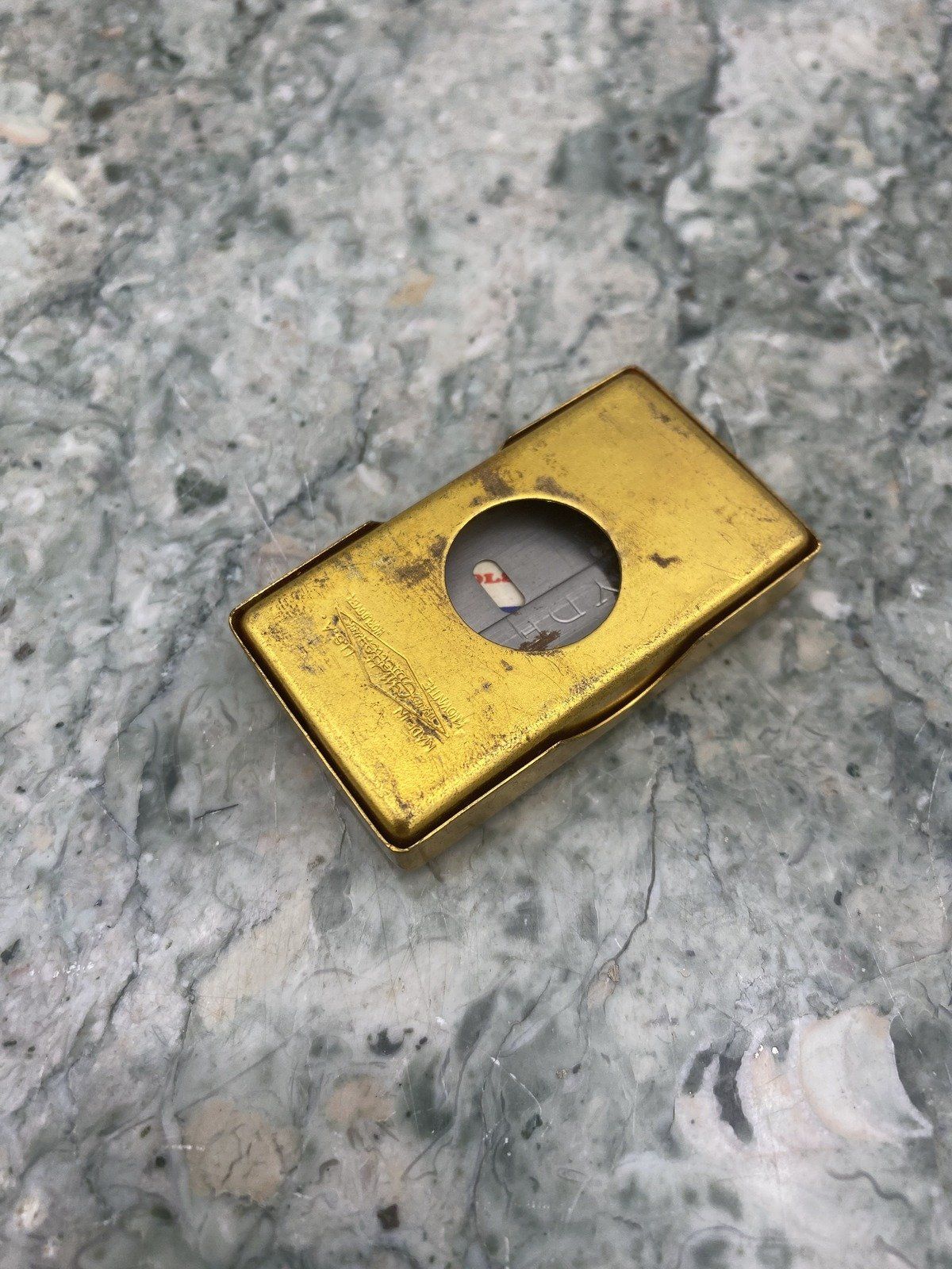 C.1940s Brass Razor Blade Refill Box + Blades 3