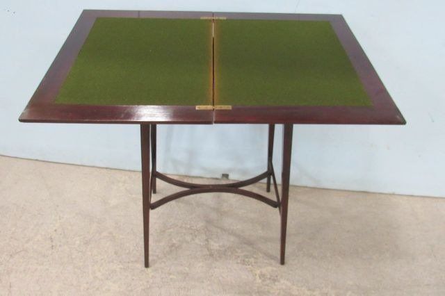 Small English Inlaid Top Game Table 3