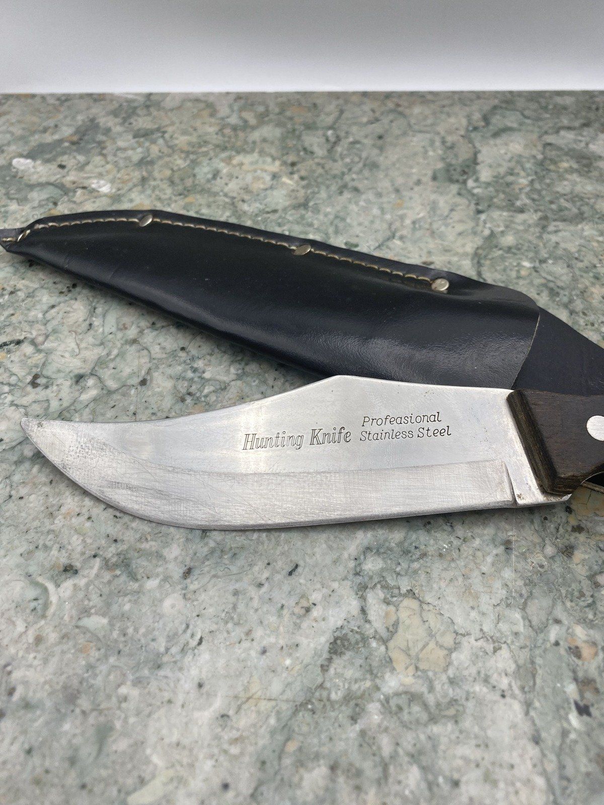 Vintage Anco Hunting Knife + Leather Sheath 2