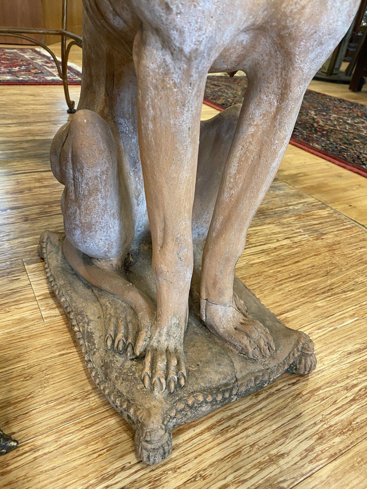 Pair of Terra Cotta Whippet Statues 208